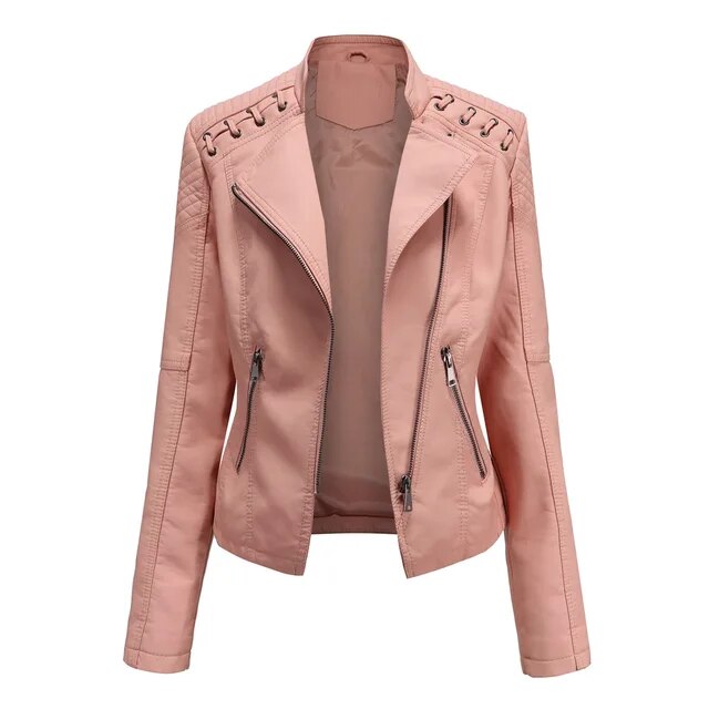 Damen Lederjacke Stilvoll Langlebig