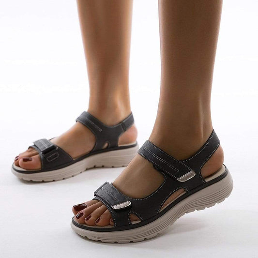Damen Plateau Sandalen Lässig Klettverschluss - Eveloria