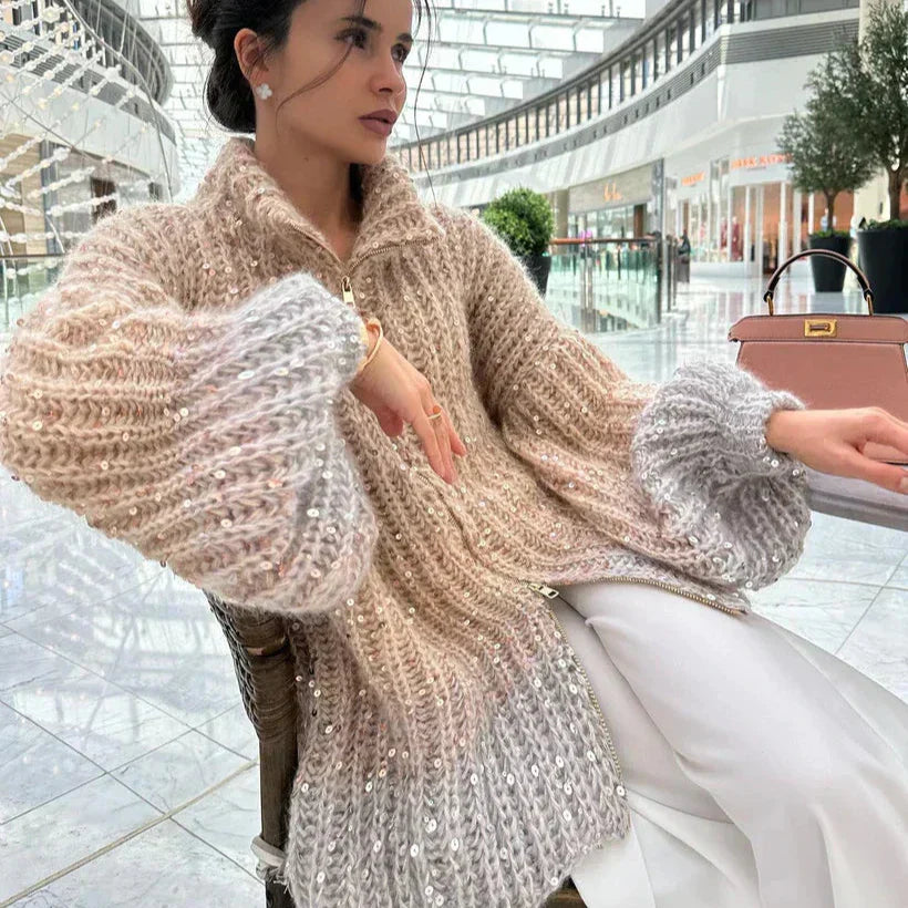 Eveloria Damen Seidenstrickweste Stilvoll
