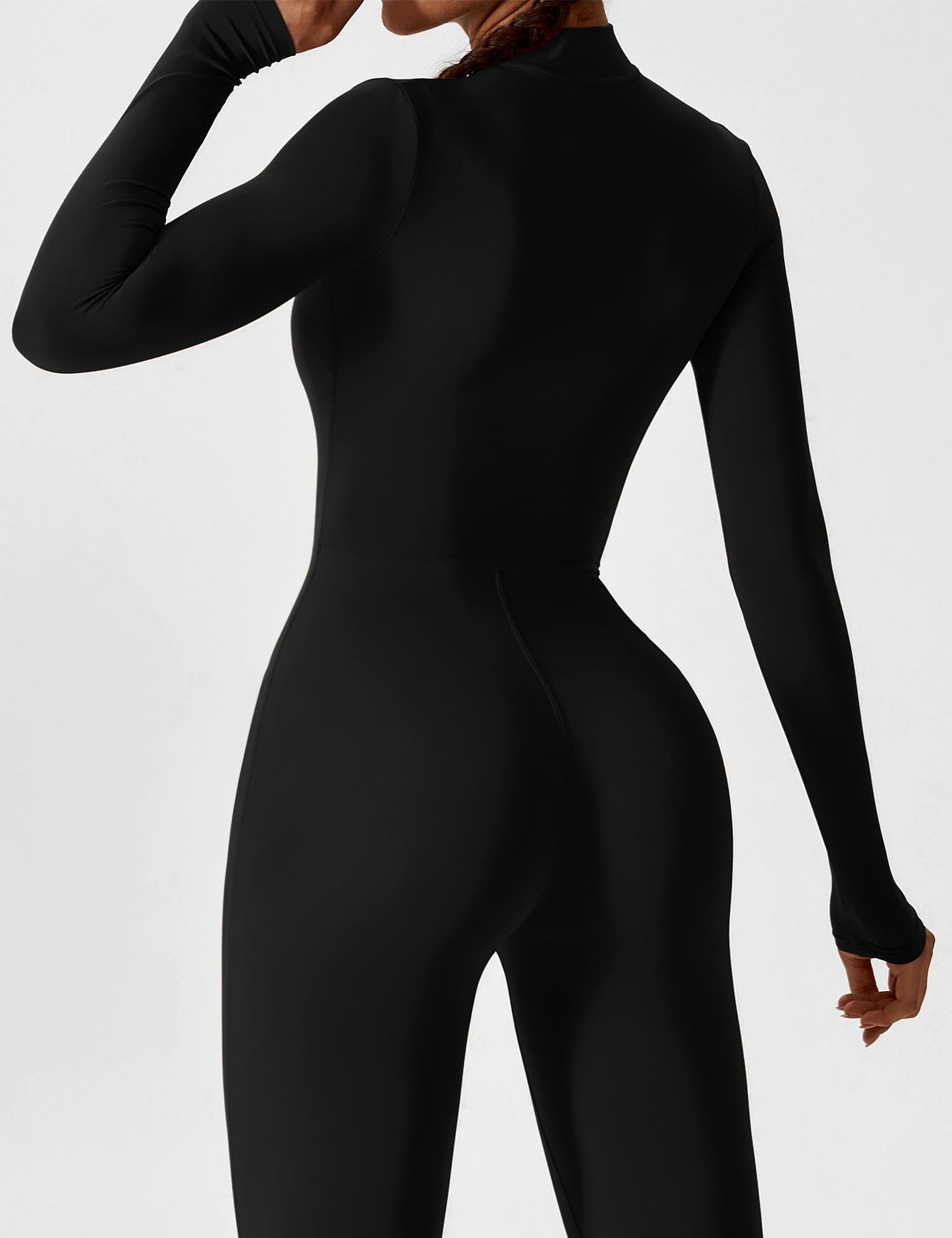 Damen Frühlingsjumpsuit Stretch Zip-Up Overall