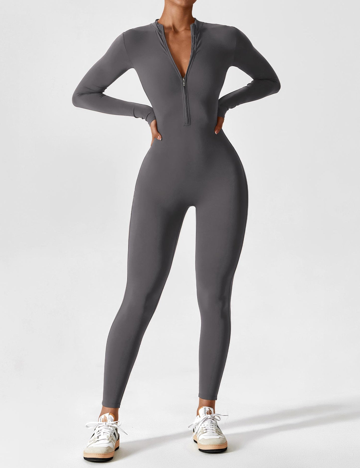 Damen Sommer Langarmset Mit Reißverschluss