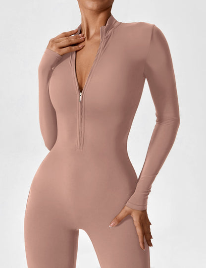 Damen Sommer Langarmset Mit Reißverschluss