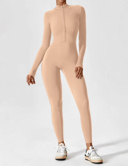 Damen Sommer Langarmset Mit Reißverschluss
