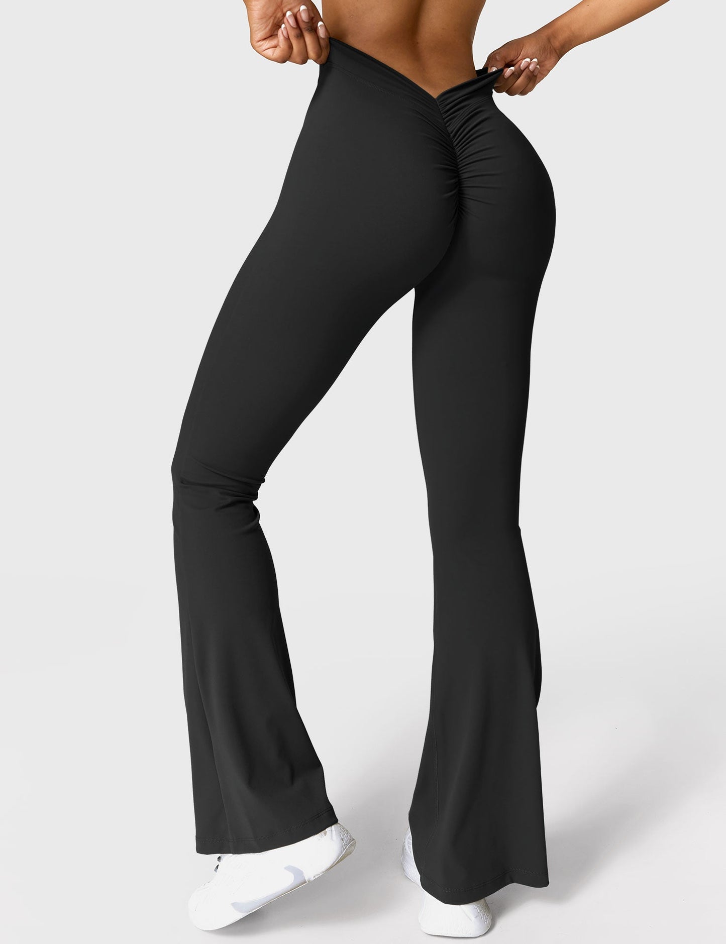 Eveloria Damen Leggings V-Ausschnitt