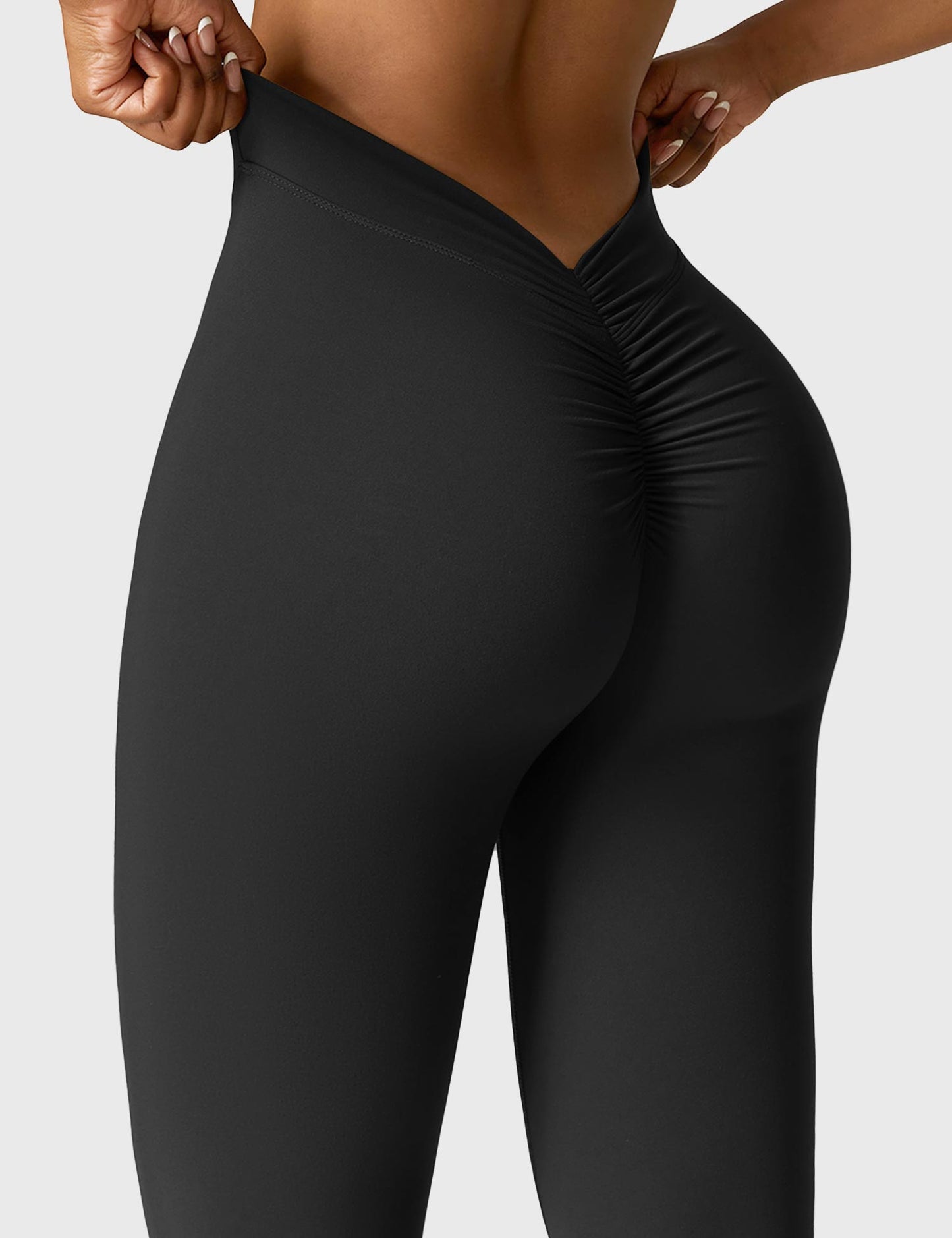 Eveloria Damen Leggings V-Ausschnitt