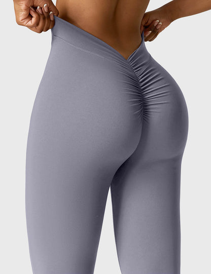 Eveloria Damen Leggings V-Ausschnitt