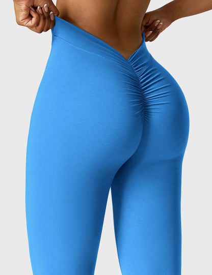 Eveloria Damen Leggings V-Ausschnitt