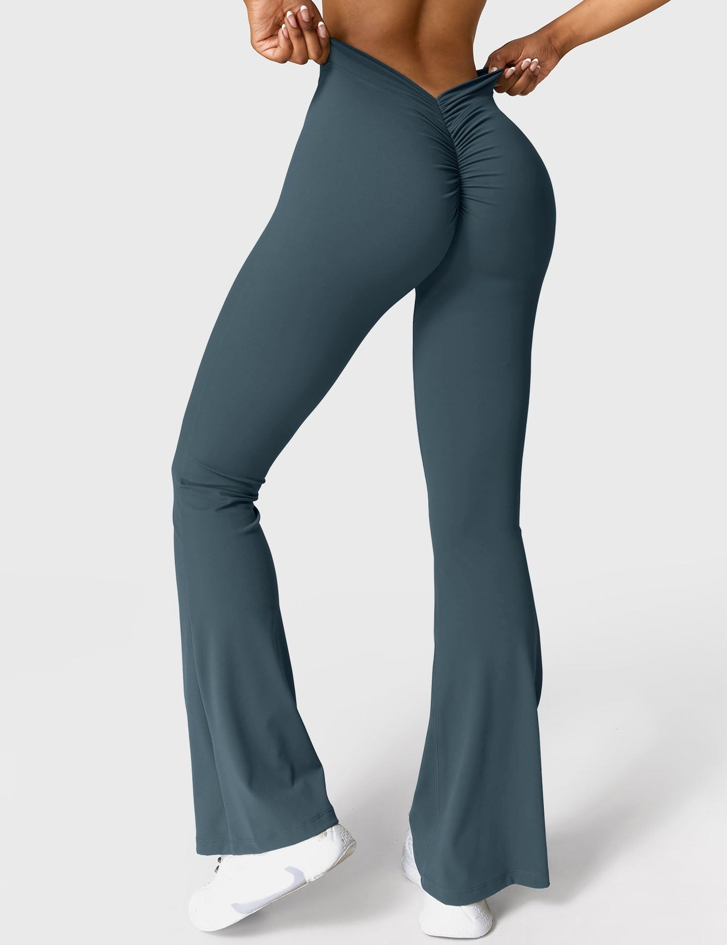 Eveloria Damen Leggings V-Ausschnitt
