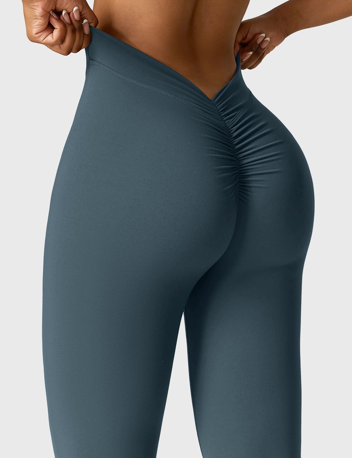 Eveloria Damen Leggings V-Ausschnitt