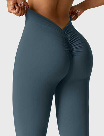 Eveloria Damen Leggings V-Ausschnitt