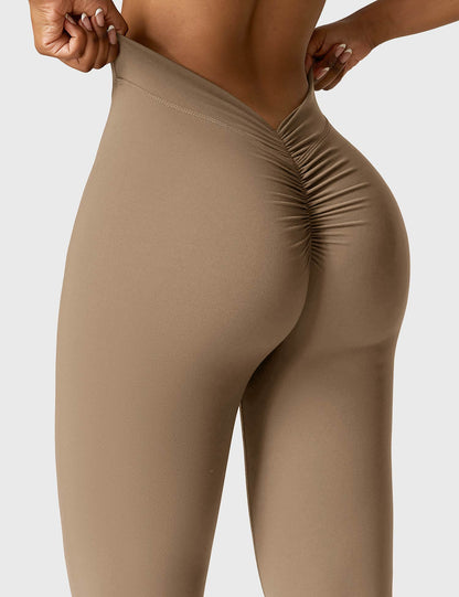 Eveloria Damen Leggings V-Ausschnitt