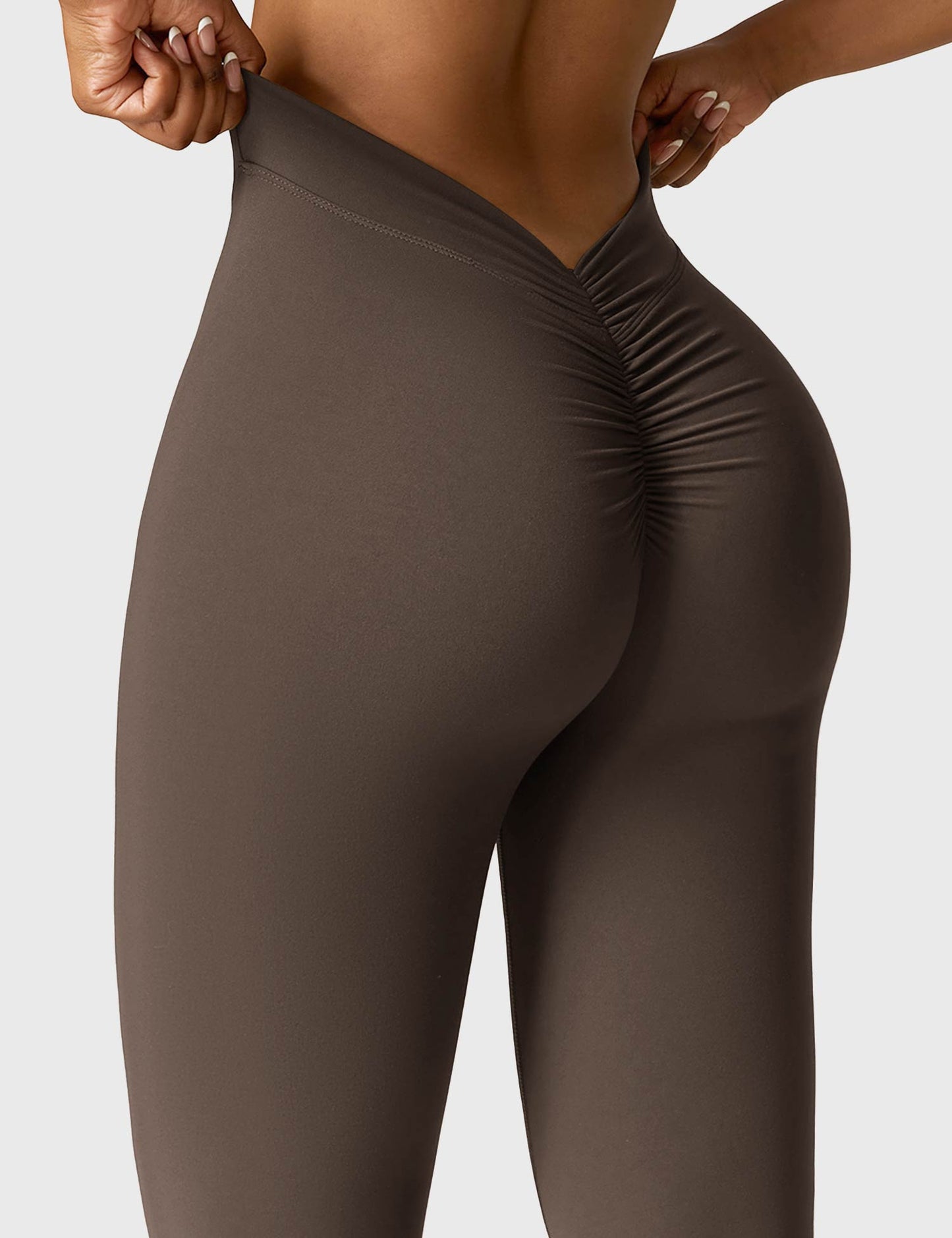 Eveloria Damen Leggings V-Ausschnitt