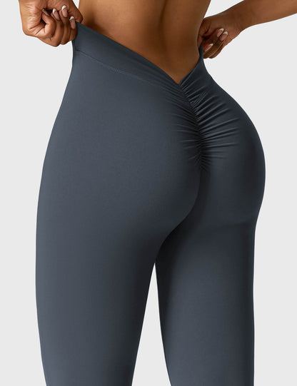 Eveloria Damen Leggings V-Ausschnitt