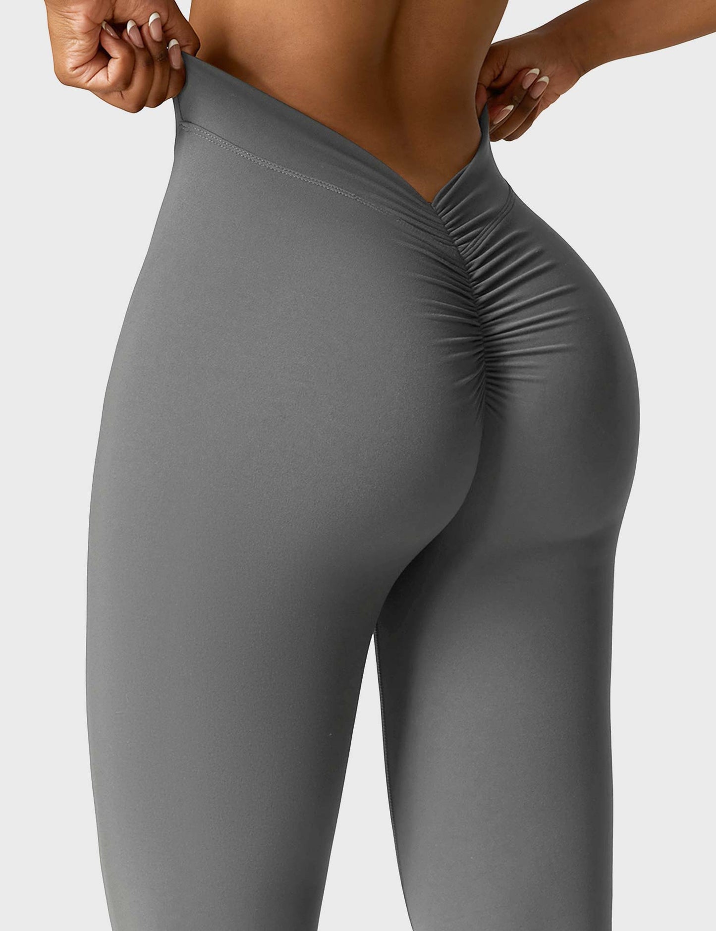 Eveloria Damen Leggings V-Ausschnitt