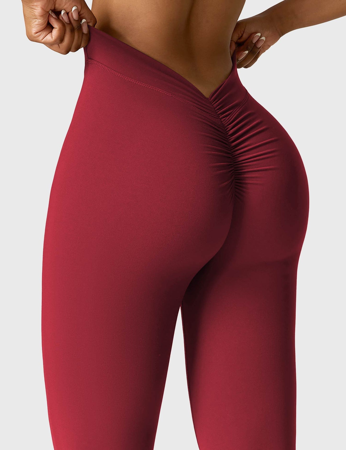 Eveloria Damen Leggings V-Ausschnitt