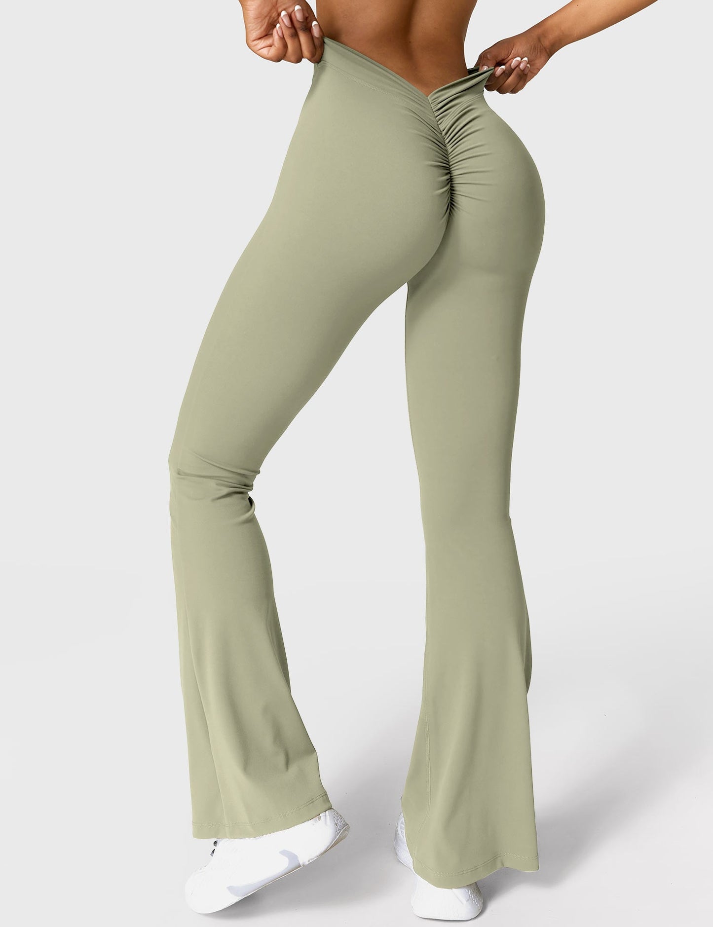 Eveloria Damen Leggings V-Ausschnitt