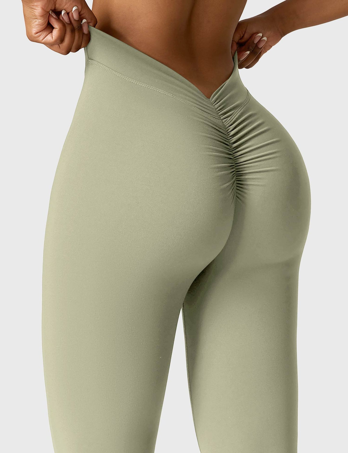 Eveloria Damen Leggings V-Ausschnitt