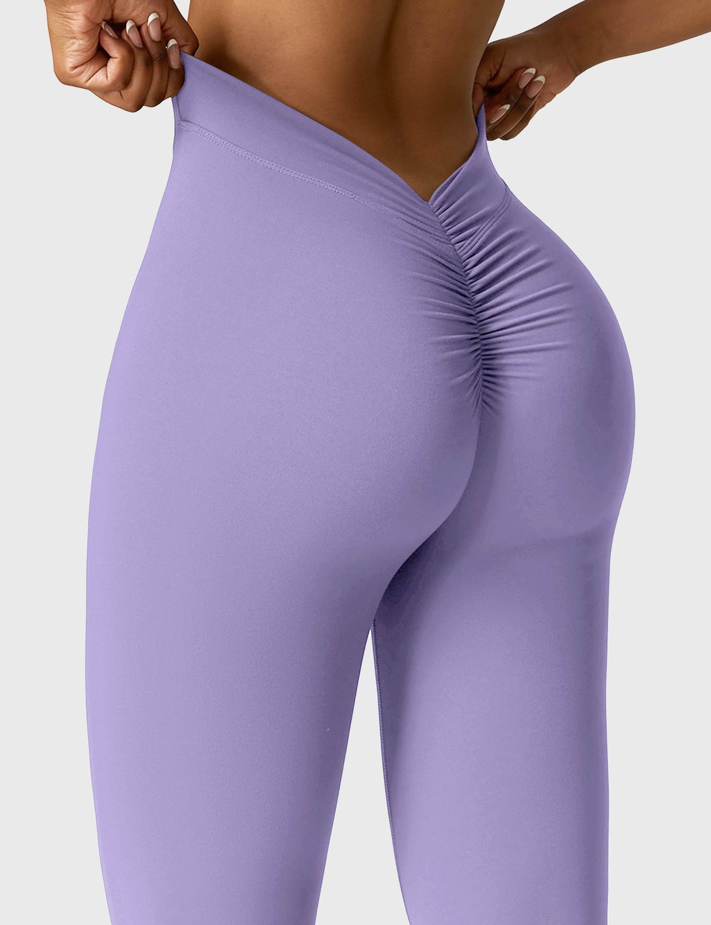 Eveloria Damen Leggings V-Ausschnitt