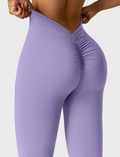 Eveloria Damen Leggings V-Ausschnitt