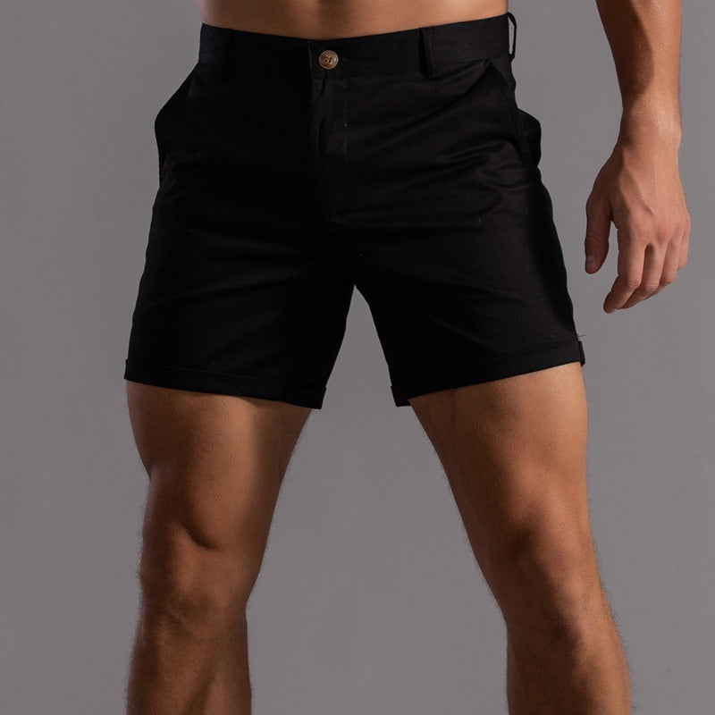 Herren Sommer Shorts Maßgeschneiderte Passform Freizeit Beige