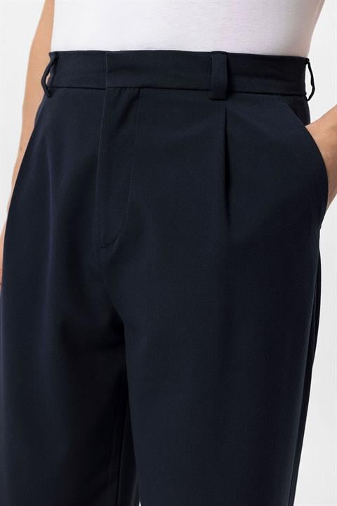 Herrenhose Hochtailliert Marineblau