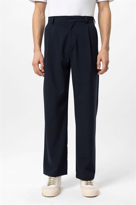 Herrenhose Hochtailliert Marineblau - Norvielle