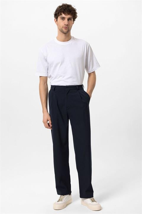 Herrenhose Hochtailliert Marineblau