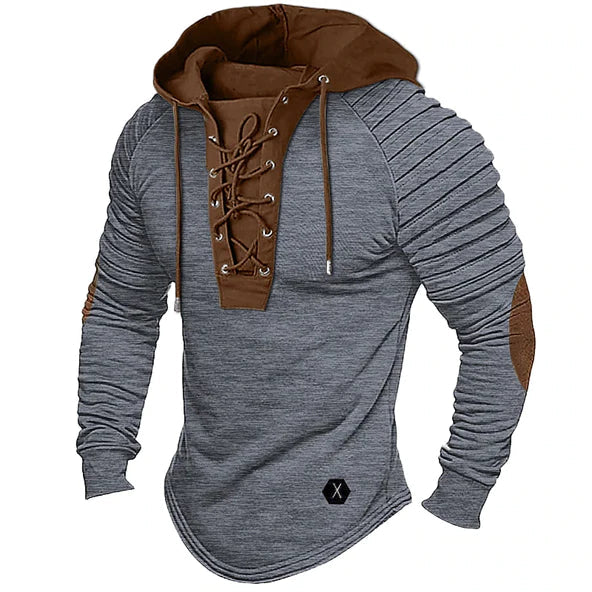 Reed Herren Hoodie Kapuze Schnürung Streetwear Schwarz - Eveloria