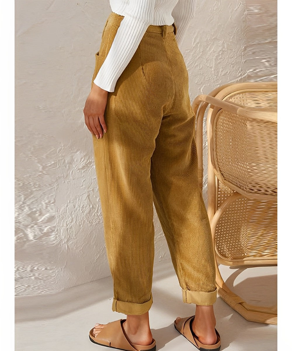 Eveloria Damen Cordhose Gerade