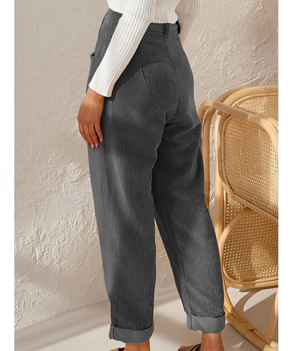 Eveloria Damen Cordhose Gerade