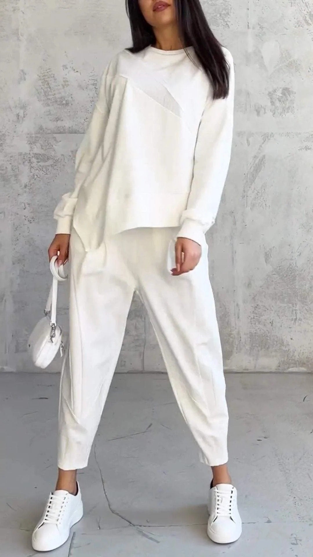 Damen Komfort Set Zweiteilig Oberteil Hose Bequem Alltag - Eveloria